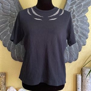 Tee Shirt With Mini Studs On Chest